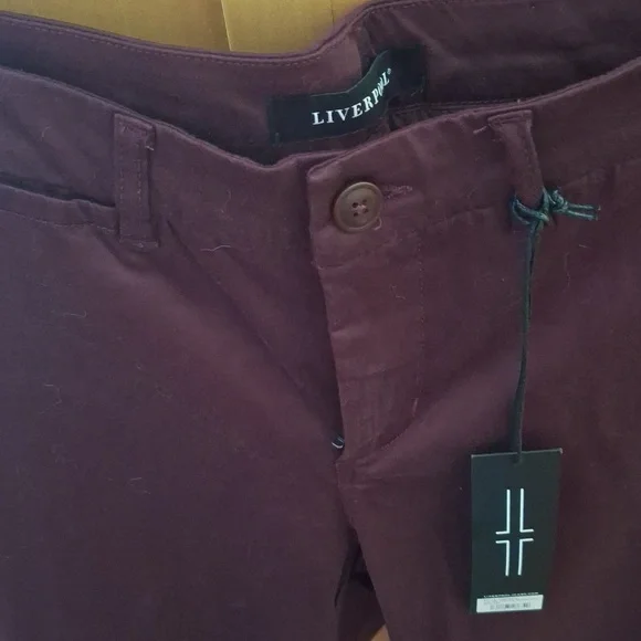 Liverpool Burgundy Trousers Size 8 - Picture 2 of 6